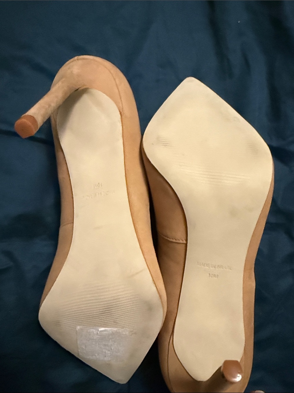 Steve Madden Camel/Tan Pointed Toe Stiletto Heels Suede Leather Upper - Picture 5 of 7
